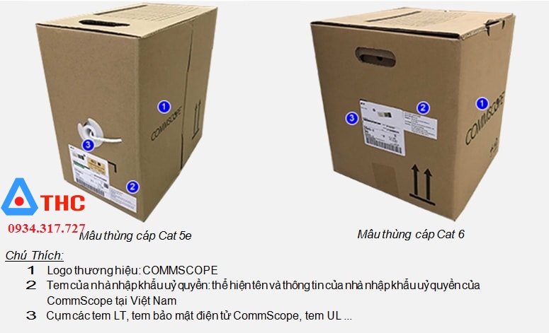 Dây cáp mạng commscope cat6 chính hãng 